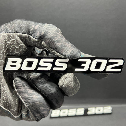 2PCS BOSS 302 Emblems – Custom 3D Multicolor Fender & Trunk Badges