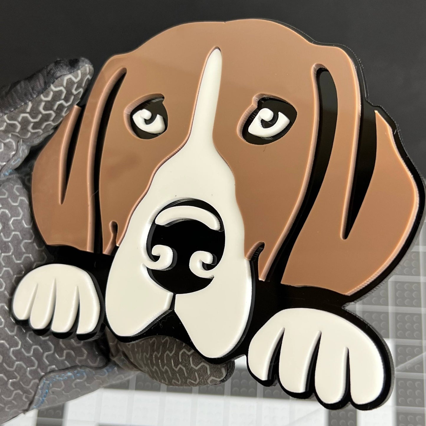 1PCS BEAGLE Emblem – Durable 3D Multicolor Acrylic Dog Lover Car Badge