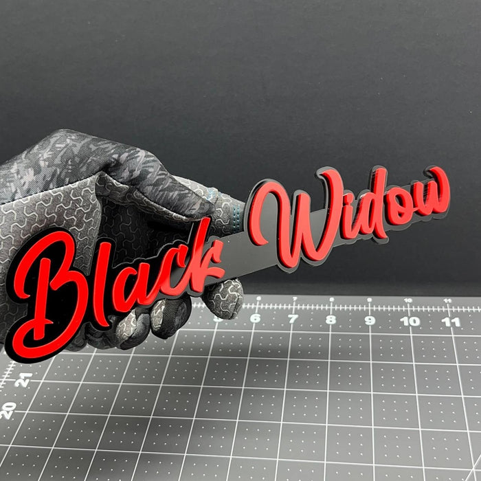 1PC Black Widow 3D Multicolor Acrylic Emblem Badge for Car SUV or Truck
