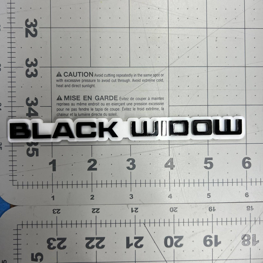 1PC Black Widow Emblem – Durable 3D Acrylic Multicolor Car & SUV Badge