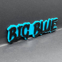 1pc BIG BLUE Multicolor 3D Car Emblem – Durable Acrylic Fender & Tailgate Decal