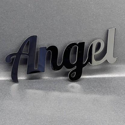 1PC Angel Emblem – 3D Multicolor Acrylic Car Badge Decal for Truck SUV Auto