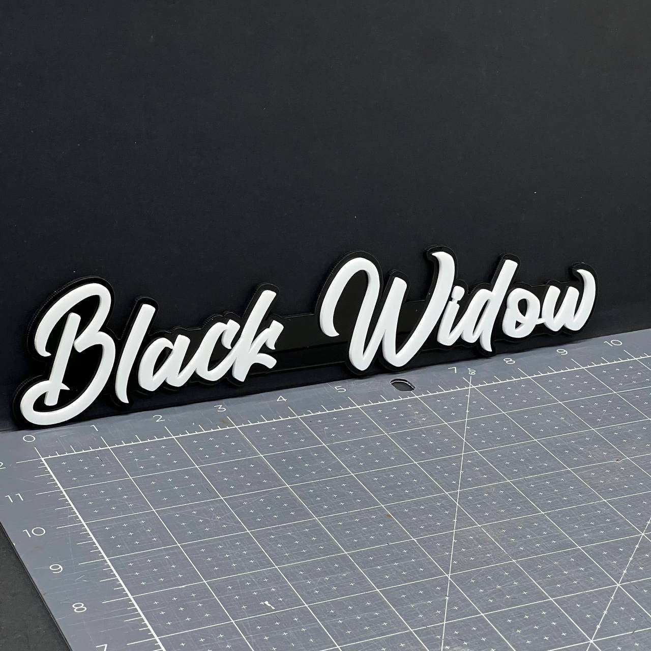 1pc Black Widow 3D Emblem Badge – Multicolor Acrylic Car Fender & Trunk Decal