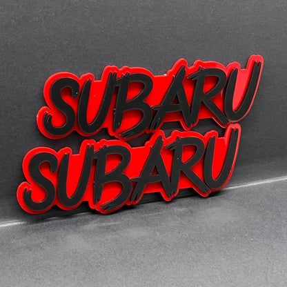 1PC Subaru Emblem – 3D Multicolor Acrylic Car Badge Decal for Fender & Trunk