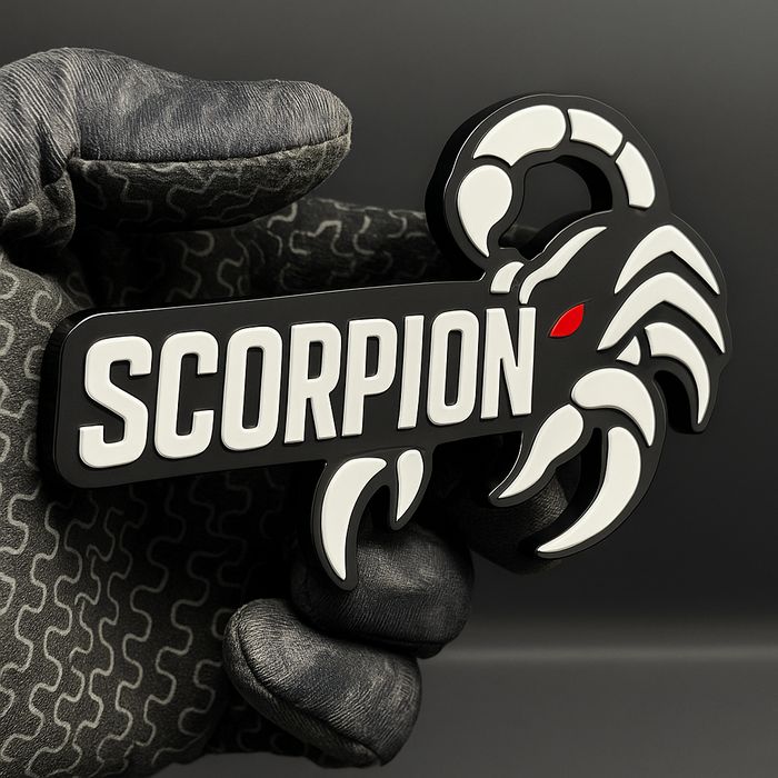 1pcs SCORPION 3D Emblem Badge – Multicolor Acrylic Car Fender & Trunk Decal