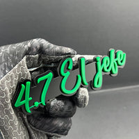 1PC 4.7 El Jefe Emblem – Custom 3D Multicolor Acrylic Car Fender Tailgate Badge