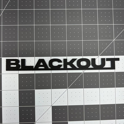1PC BLACKOUT Emblem – 3D Multicolor Acrylic Car Badge Decal for Car Truck SUV