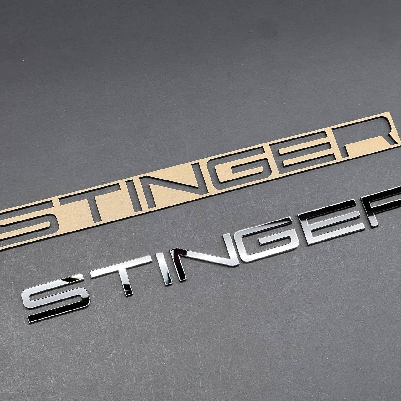 1PC STINGER Black Emblem – 3D Acrylic Fender or Trunk Badge for KIA STINGER