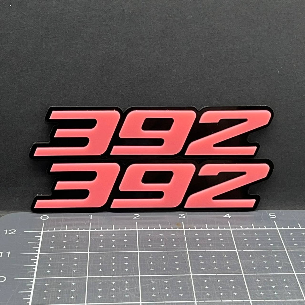 392 Emblem Badge – Custom Acrylic Multicolor Car Fender Tailgate Decal 2PC