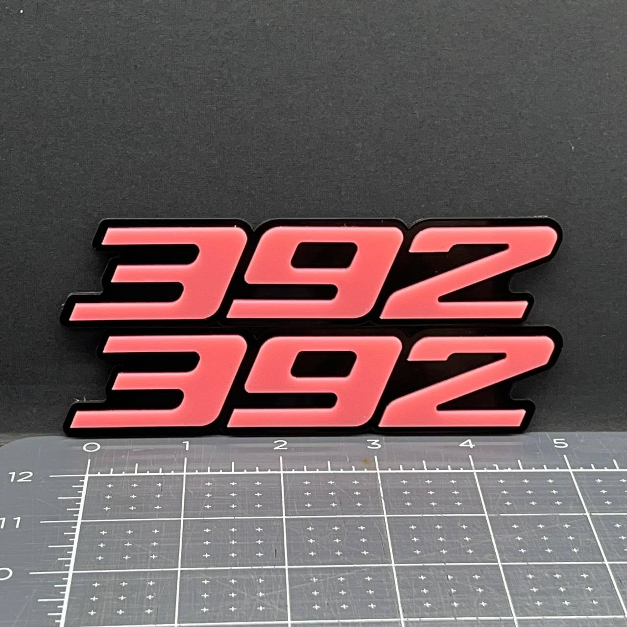 392 Emblem Badge – Custom Acrylic Multicolor Car Fender Tailgate Decal 2PC