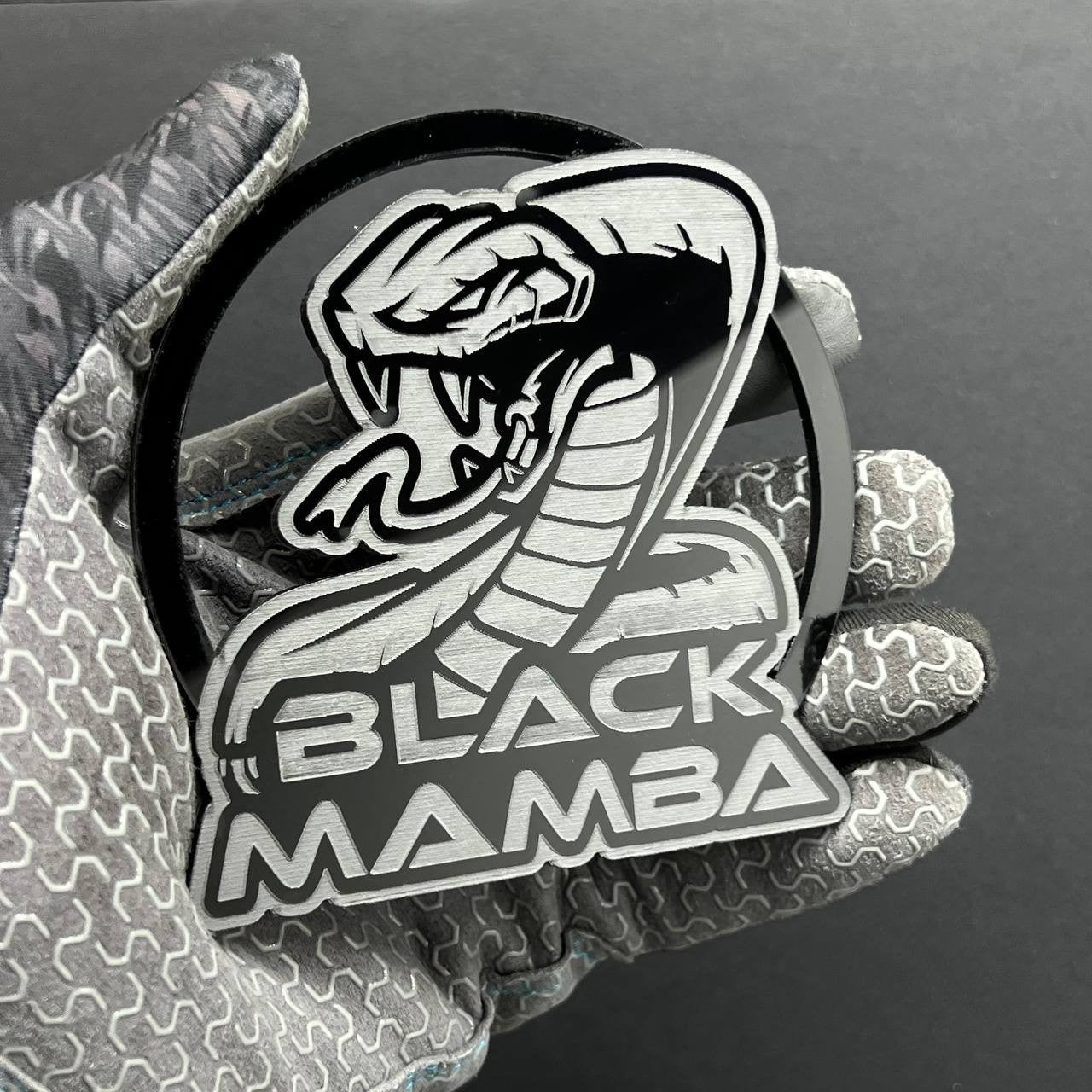 1pc Black Mamba Logo Emblem Rare 3D Acrylic Fender & Trunk Badge for Muscle Cars