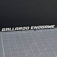 1PC GALLARDO ENDGAME 3D Emblem – White Custom Acrylic Car SUV Truck Badge