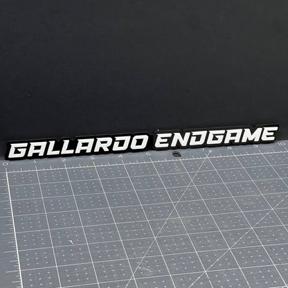 1PC GALLARDO ENDGAME 3D Emblem – White Custom Acrylic Car SUV Truck Badge