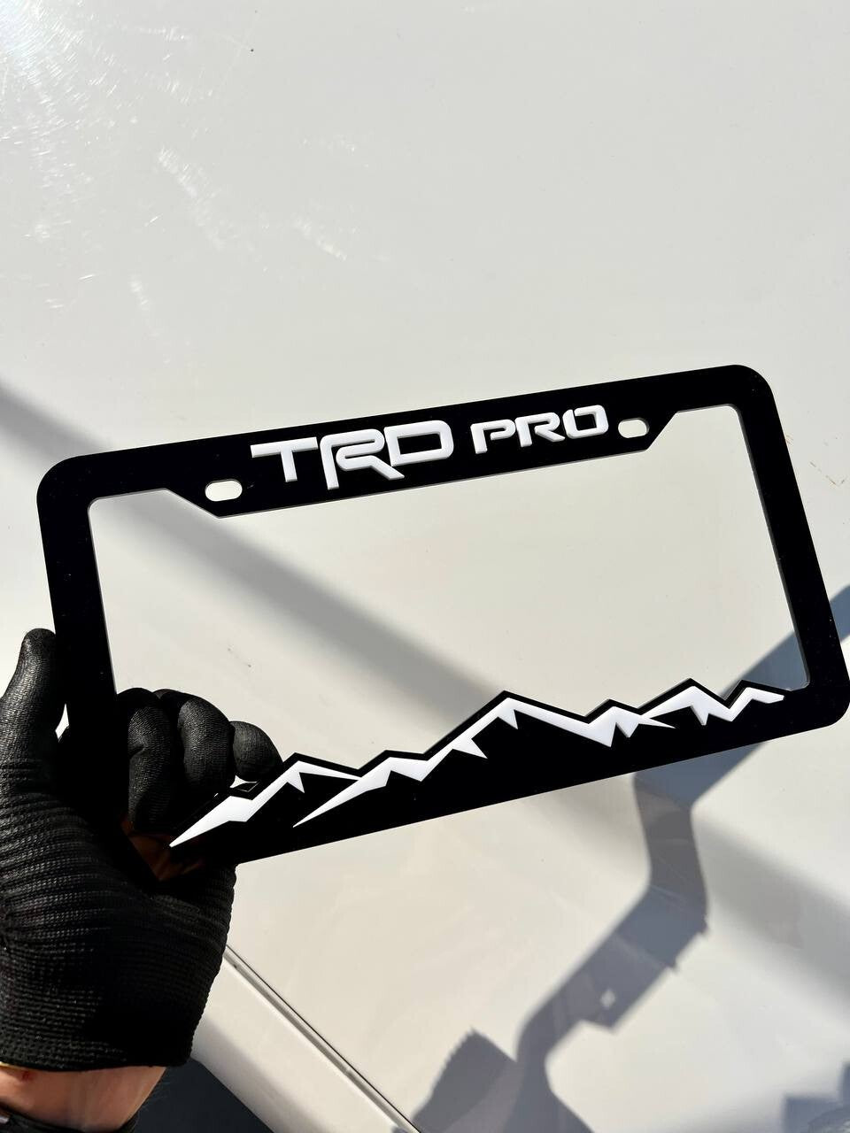 TRD PRO LICENSE PLATE FRAME TOYOTA ACCESSORY FRONT REAR TAG HOLDER PLATE COVER