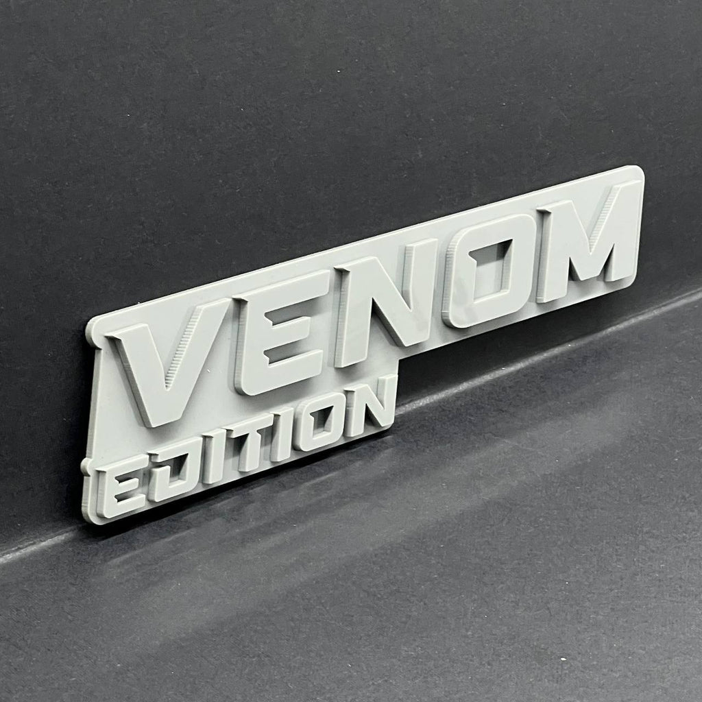 1PC Venom Grey Emblem Badass 3D Acrylic Multicolor Car Exterior Fender Tailgate