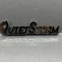 1x Quiet Storm Multicolor 3D Car Badge Easy Install Acrylic Fender & Trunk Decal