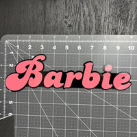 1pc BARBIE Multicolor 3D Acrylic Emblem – Custom Badge for Cars, SUVs & Trucks
