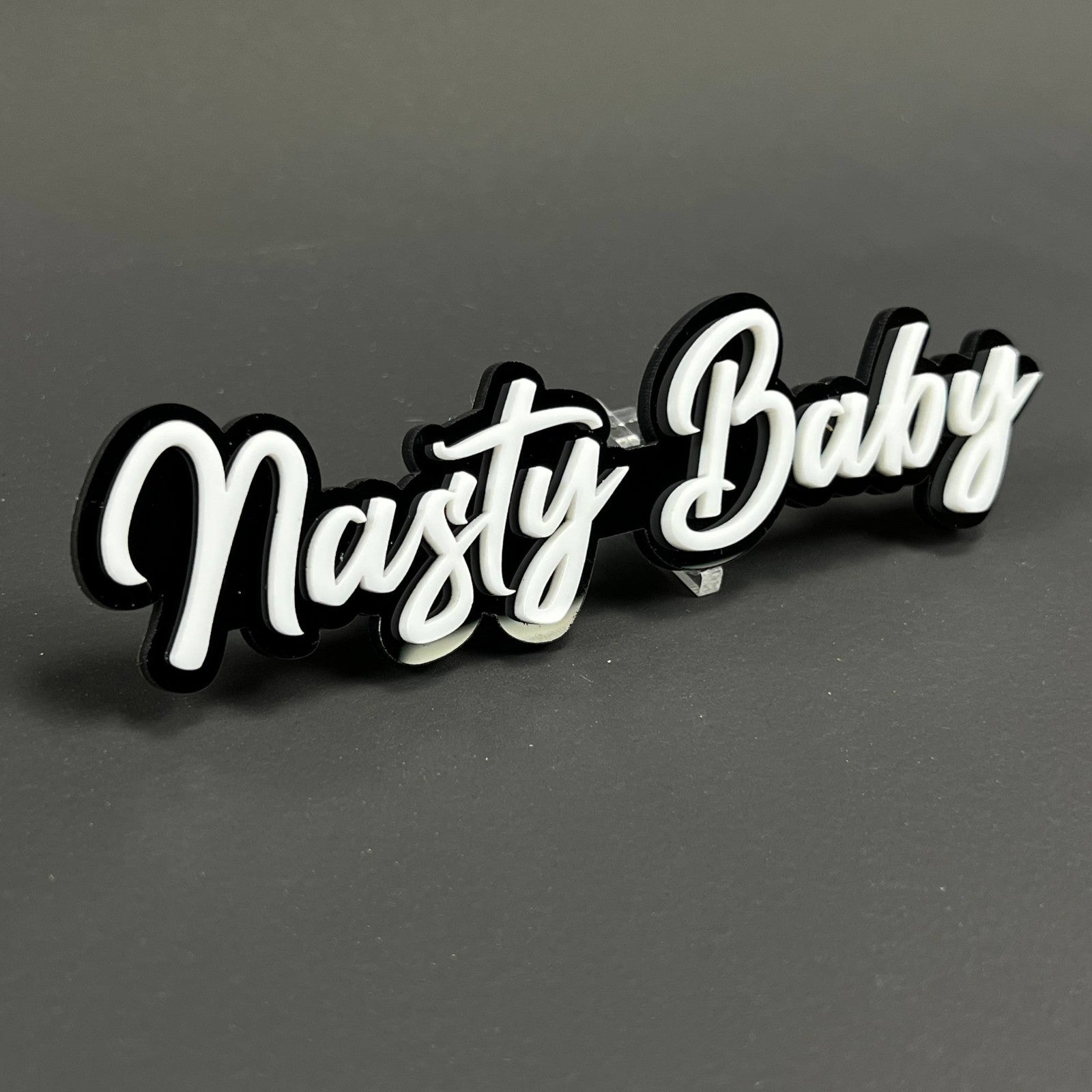 1PC NASTY BABY 3D Badge – Acrylic Fender Tailgate Trunk Car Truck Sticker Decal