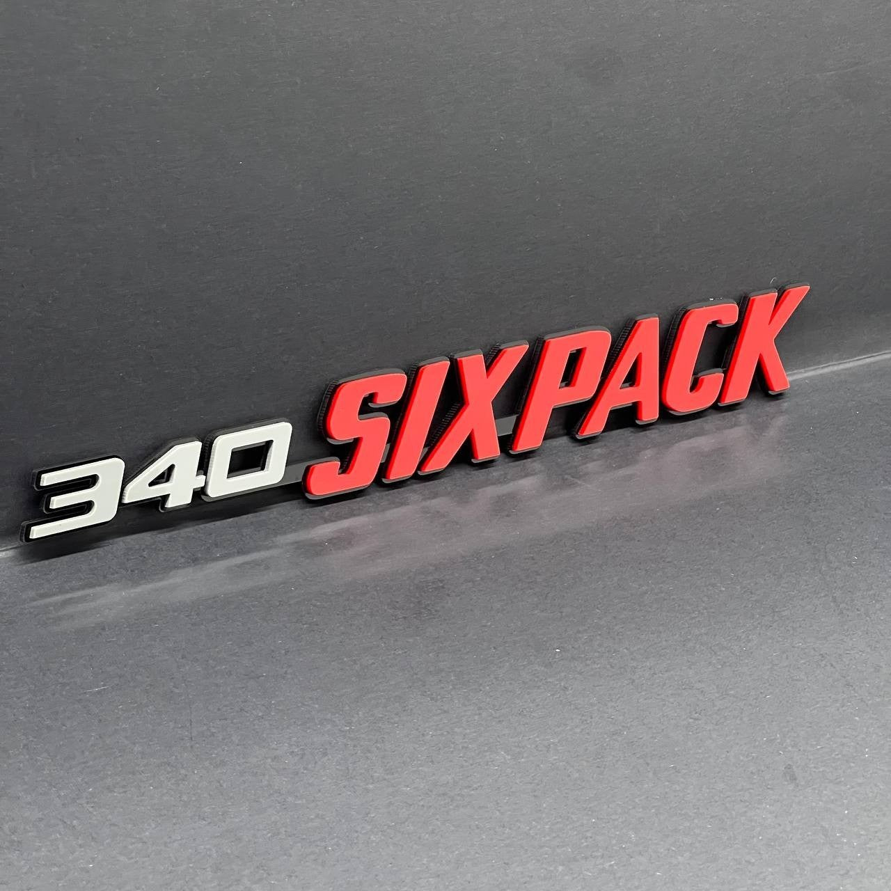 2pcs 340 440 SIX PACK Emblems Multicolor  – Side Fender Badges for Muscle Cars