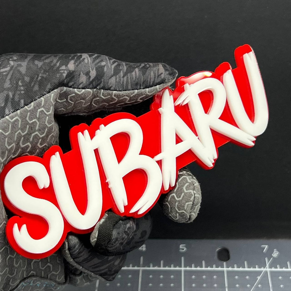 1PC Subaru Emblem – 3D Multicolor Acrylic Exterior Car Badge Decal for Subaru