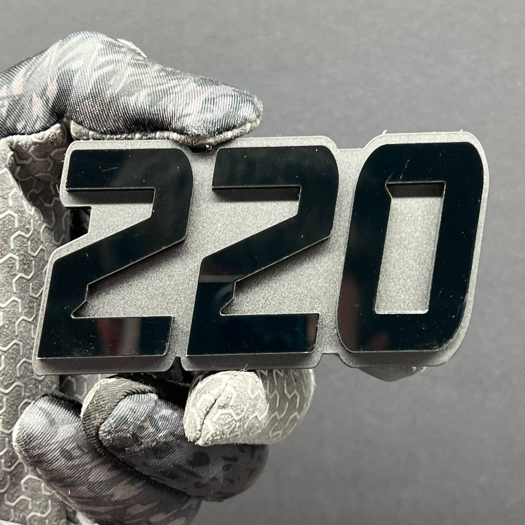 1PCS 220 Emblem – Custom 3D Multicolor Acrylic Car Exterior Badge