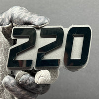 1PCS 220 Emblem – Custom 3D Multicolor Acrylic Car Exterior Badge