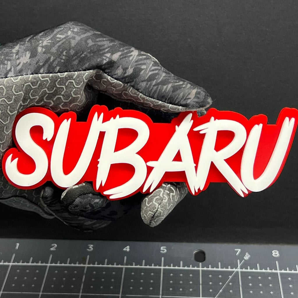 1PC Subaru Emblem – 3D Multicolor Acrylic Exterior Car Badge Decal for Subaru