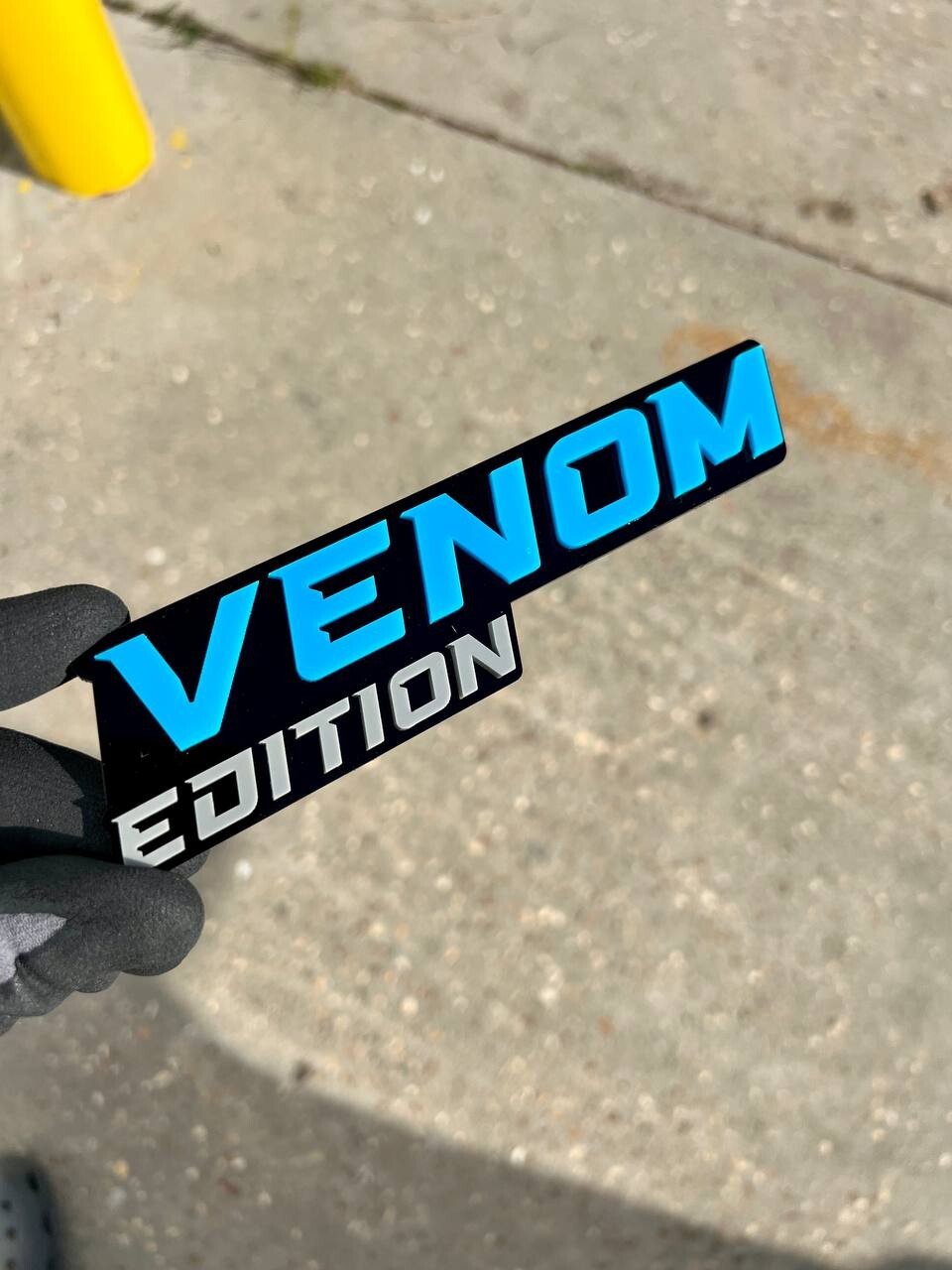 1pcs Venom Edition Emblem Car Badges Badass 3D Sticker Decal Multicolor