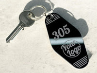 Personalized Black hotel key tag Keychain with your logo and room number