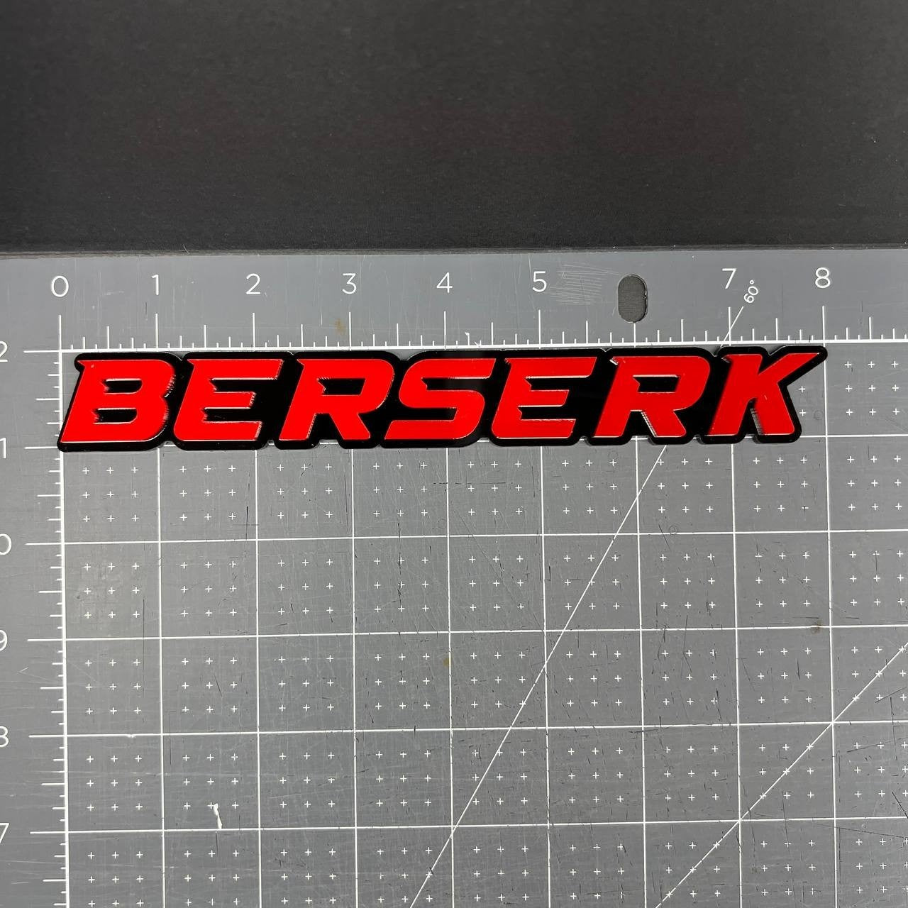 1pc BERSERK 3D Emblem Badge – Multicolor Acrylic Car Decal for Fender & Tailgate