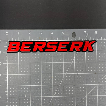 1pc BERSERK 3D Emblem Badge – Multicolor Acrylic Car Decal for Fender & Tailgate