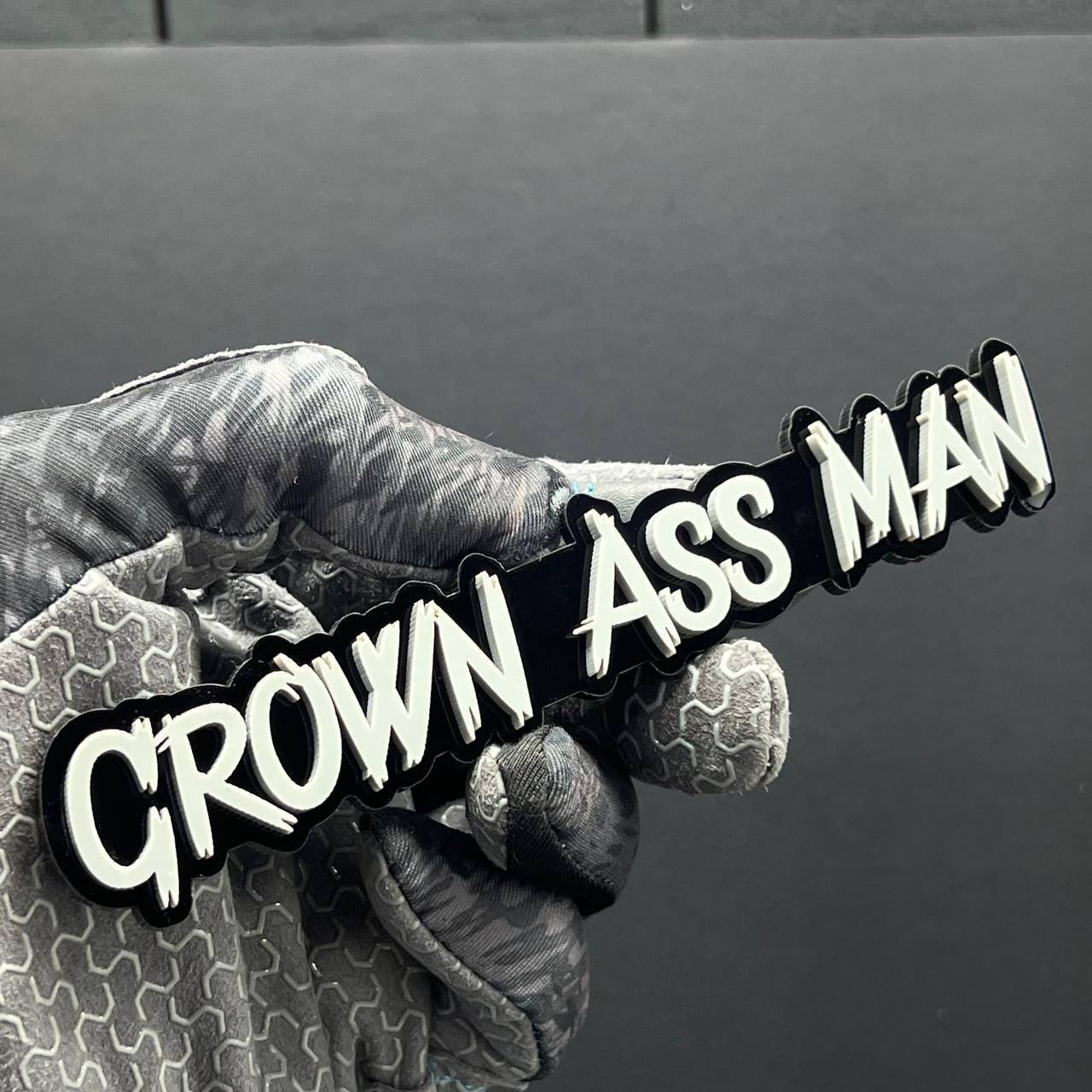 1PC GROWN ASS MAN Logo Emblem – Multicolor Acrylic Fender & Tailgate Badge