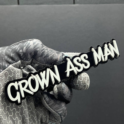 1PC GROWN ASS MAN Logo Emblem – Multicolor Acrylic Fender & Tailgate Badge
