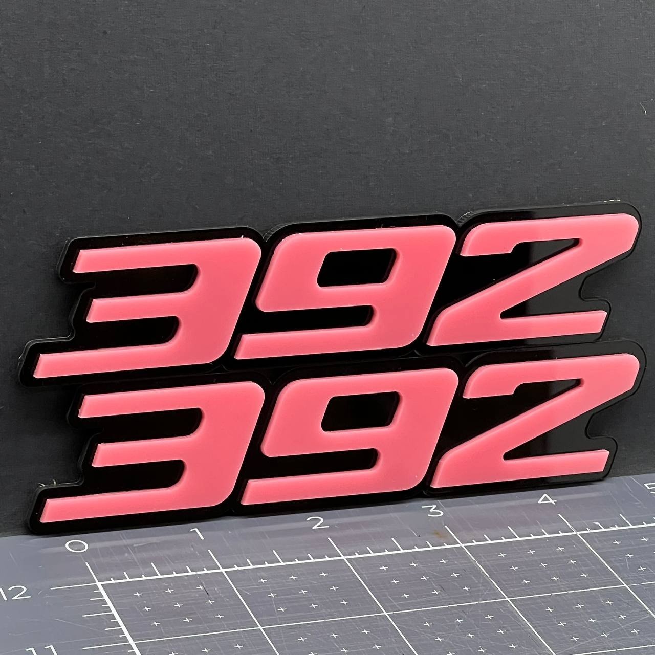 392 Emblem Badge – Custom Acrylic Multicolor Car Fender Tailgate Decal 2PC