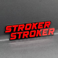 2PCS STROKER Emblems – 3D Acrylic Engine Fender Badges for Car or Truck