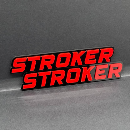 2PCS STROKER Emblems – 3D Acrylic Engine Fender Badges for Car or Truck