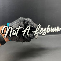 1PC Not a Lesbian 3D Emblem – Funny Fender or Tailgate Badge for Car or Truck