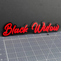 1PC Black Widow Emblem – 3D Multicolor Acrylic Car, SUV, or Truck Badge Decal