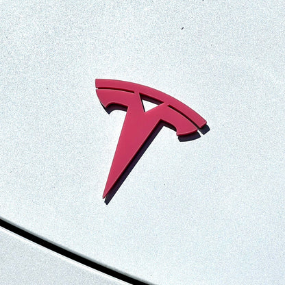 2PCS Tesla 3D Emblems – Multicolor Acrylic Badges for Car & SUV