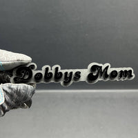 1PC Dobbys Mom 3D Emblem – Custom Acrylic Car Fender Trunk Tailgate Sticker