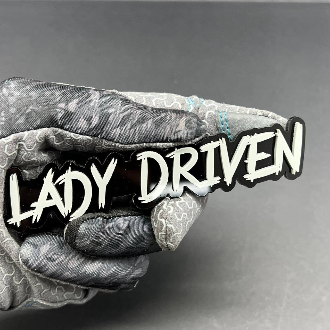 1PC Lady Driven 3D Emblem – Custom Fender or Tailgate Badge for Car SUV or Truck