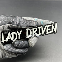 1PC Lady Driven 3D Emblem – Custom Fender or Tailgate Badge for Car SUV or Truck