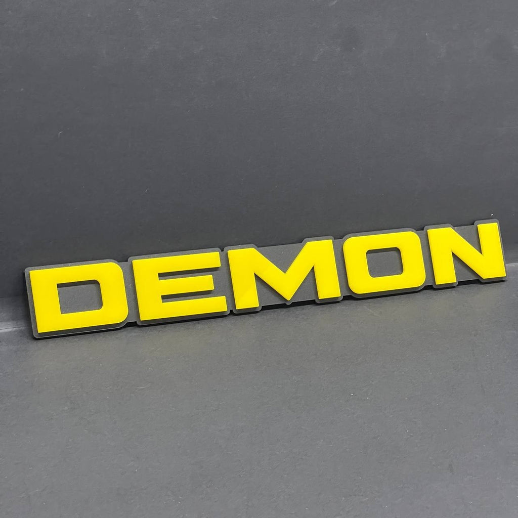 1pcs DEMON Emblem Car Badges 3D Sticker DEMON Decal Multicolor