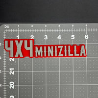1PC 4x4 Minizilla Emblem – 3D Acrylic Exterior Car Badge Decal for Truck SUV