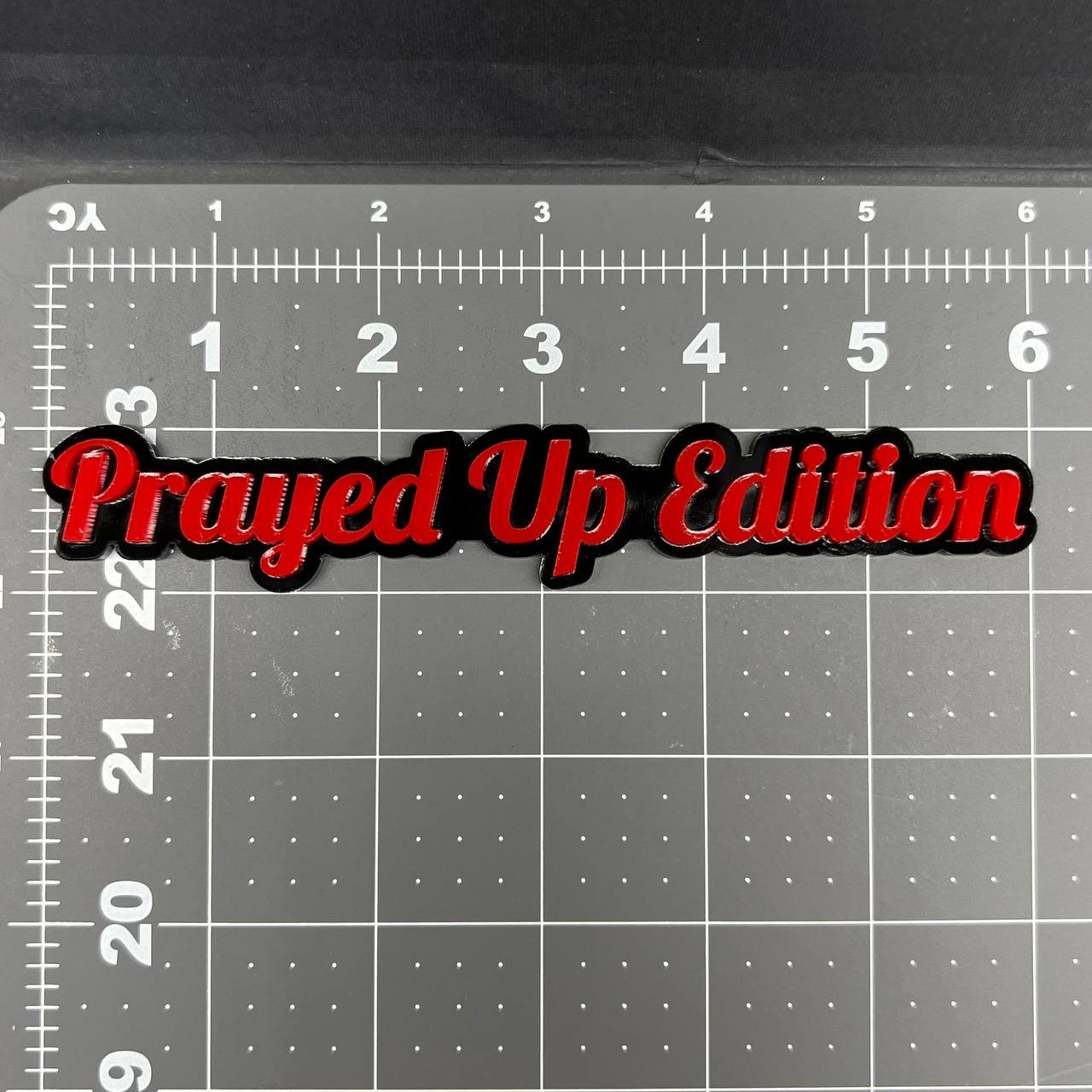 1x Prayed Up Edition Emblem 3D Multicolor Acrylic Car Badge Fender & Trunk Decal