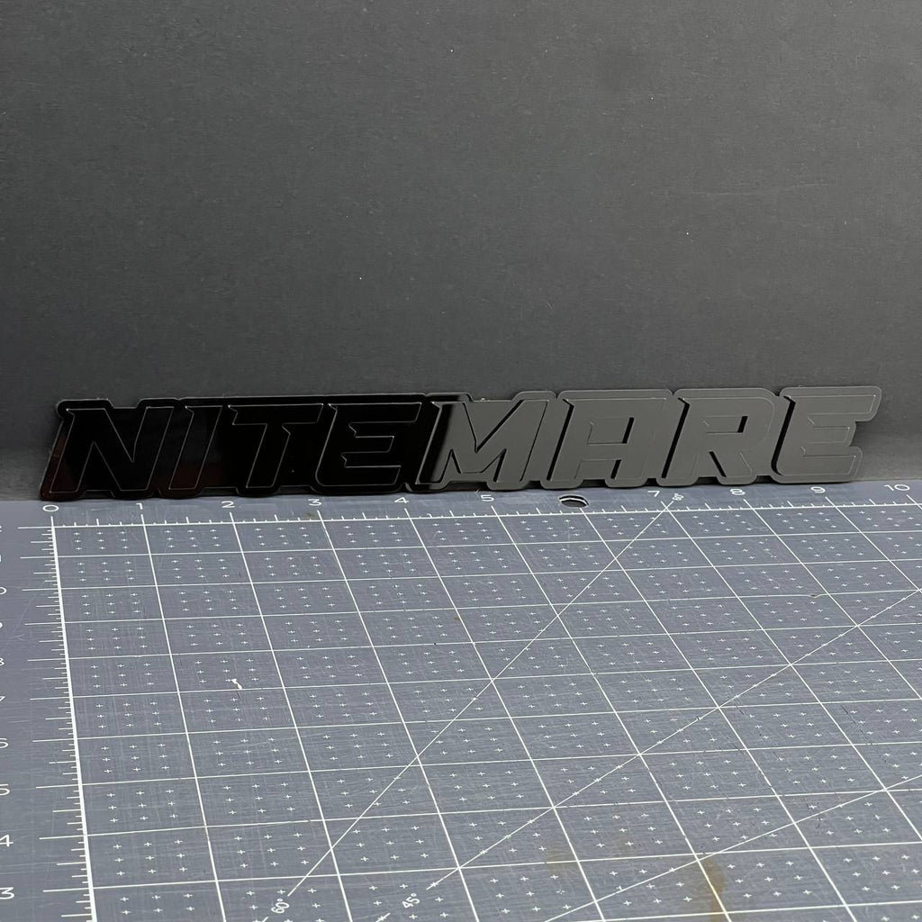 1PC NITEMARE Black 3D Emblem Custom Badge Sticker for Car SUV TRUCK
