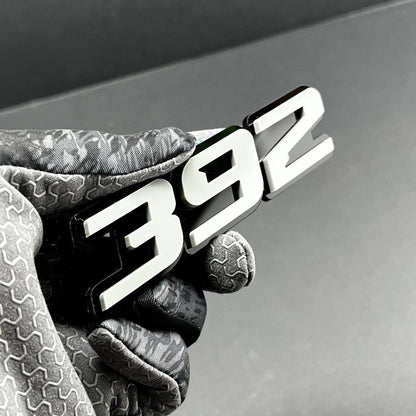 2x White black 392 Hemi Emblems 392 Side Fender Badge 3D for 392 Emblem