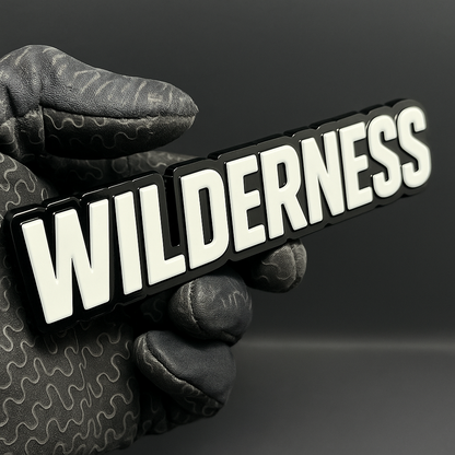 1pcs WILDERNESS Custom 3D Acrylic Multicolor Car Fender Sticker