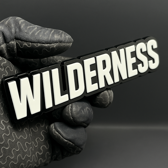 1pcs WILDERNESS Custom 3D Acrylic Multicolor Car Fender Sticker
