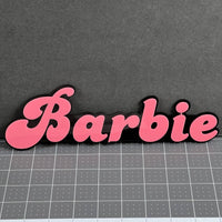 1pc BARBIE Multicolor 3D Acrylic Emblem – Custom Badge for Cars, SUVs & Trucks